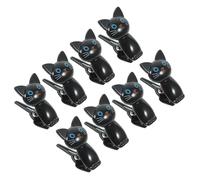 8 Pièces Pince à Sachet de Chips Chat Noir en Plastique