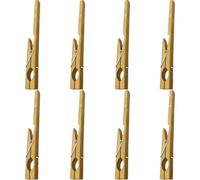 8 Pièces Pince Fixe pour Tube à Essai en Bambou Marron, Légère | Tube Bambou, Poignée Longue et Structure Simple, pour Laboratoire Scolaire et Leçon Expérimentale