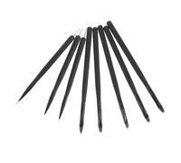 8 Pièces Pinceaux Nail Art Double Embout Noir Bois Métal Nylon | Kit Précis pour Peinture, Pointillage et Tracés Fins, Design Élégant, Usage Manucure, Détails Soignés
