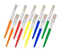 8 Pièces Pinceaux Peinture Enfant,Pinceau de Enfants Rond Assortimen Craies Lasure à Set Gouache Aquarelle Kit Huile Exterieur a College Lavable Brosse Accessoire,pour Vernisvernis Brushes Figurine