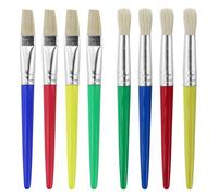 8 Pièces Pinceaux Peinture pour Enfants, Kit de Pinceaux Peinture Enfant 4 Couleurs Ronds et Plats pour Acrylique, Huile, Aquarelle, Débutants Artiste