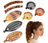 8 Pieces Pinces à Cheveux Banane, Queue de Poisson Clip Dents Peignes à Queue, Porte Queue de Cheval Banane, Classique Pinces à Cheveux Longs pour Pinces à Cheveux pour Femmes Thick Thin Hair