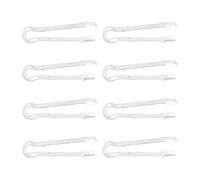 8 pièces pinces à glace en plastique, pinces à repas, mini pinces transparentes de 16 cm, pinces à buffet, adaptées pour buffet, barbecue, dessert, etc.