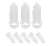8 Pièces Piquet de Sol Blanc, Support Croisé Poteau à Mousse | Plantes Grimpantes et Plantes D'intérieur, Accessoire Plastique 11x3,5x3,5cm, Balcons Jardins