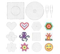 8 Pièces Plaque Perle a Repasser, Modèles de Perles Repasser en Plastique