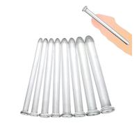 8 pièces Plug urétral en verre mâle diamètre 5-12 mm Plug pour pénis en verre transparent cathéter urétral en cristal dilatateur de masturbation de la prostate jouet sexuel de masturbation urétrale