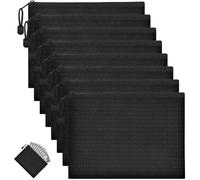 8 Pièces Pochette Billet de Banque, 24x18cm Portefeuille D'enveloppe de Trésorerie, A5 Pochette de Dépôt Bancaire avec Fermeture Éclair, Pochettes Argent en Oxford pour la Maison, Le Travail, L'école