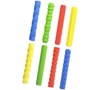 8 pièces poignées de porte-crayon en silicone colorées poignée de texturée ergonomique aide à l ' écriture pour les tout-petits d ' âge préscolaire stabilisateurs de crayon sensoriels d ' écriture