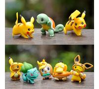 8 pièces Pokemon Mini figurines jouets Pikachu Psycanard écureuil Bulbasaur Miniature gâteau succulentes ornements Figure accessoires