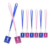 8 Pièces Porte-badge de Passage Toilettes en Pvc