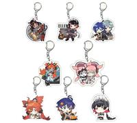 8 Pièces Porte-clés Zenles Zero Zone Chibi Figure Pendentif Chaîne En Acrylique Figurine Mignonnes Bijoux