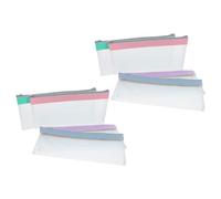 8 Pièces Portefeuille Enveloppe Zippé, PVC PU Dépoli, Format Fin | Espèces et Chèques, Large Visibilité, Fermeture Éclair, Usage Banque et Déplacements, Aperçu Rapide du Contenu