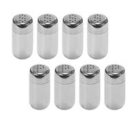 8 pièces pots d'assaisonnement en acier inoxydable, mini pots d'assaisonnement, bouteilles d'assaisonnement portables, accessoires d'emballage de cuisine.