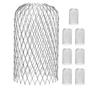 8 Pièces Protection de Gouttière en Aluminium Extensible 3 Pouces | Maille Fine Argentée, Capture Débris et Feuilles, pour Systèmes Résidentiels et Zones Très Feuillues