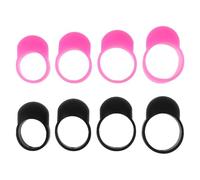 8 Pièces Protège-doigts de Batterie en Silicone, Confortable | Accessoire Réutilisable, pour Tambour à Langue et Cadre, Répétition Musicale, Noir
