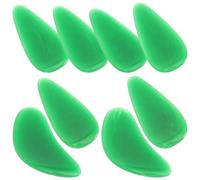 8 Pièces Protège-doigts Verts en Plastique, Ronds | Surface Lisse, Design Ergonomique, Légers, Adaptés aux Doigts et Ongles, Usage Pratique