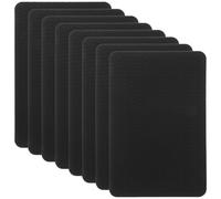 8 Pièces Protège-semelles en Silicone Antidérapantes Noir | Coussinets Autocollants Découpables Surface Texturée Ondulée, du Bruit, Protection Solide