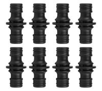 8 Pièces Raccords de Tuyau, 1/2 Pouce Double Connecteur Pièce de Raccordement Raccord Tuyau D'arrosage Connecteur Tuya u Arrosage pour Une Connexion Sûre des Tuyaux (Noir)
