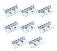 8 Pièces Rail de Suspension Fixation, Plaques de Support Murale pour Placards Meubles de Cuisine Penderie Suspendue, Porte-étagère à Visser et Accrocher