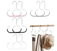 8 Pièces Rangement Casquette Suspendu,14 × 15 cm Porte Foulard en Métal,Antidérapant Cintre de Chapeau de Baseball,Cintre Finition du Chapeau pour Foulards,Colliers,Ceintures(Noir, Blanc, Gris, Rose)