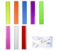 8 Pièces Regle 15 cm,Règle 15 cm,Regle Incassable,Règles Colorées en Plastique Transparent pour Enfants et Étudiants,Petite Regles de Trousse 15cm,Lot Fourniture Scolaire pour École,Maison,Bureau