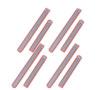 8 Pièces Règle en Acier Inoxydable Double Face, Portable, Trou | Mesure Rectiligne, Argenté, Facile à Ranger, pour Ingénierie et Industrie Métallique, Accessoires de Bureau