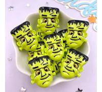 8 Pièces Résine Mignon Coloré 3d Fantômes Chauve-Souris Gâteau Citrouille Hibou Tête De Crâne Figurines Flatback Pierre Décor Bricolage Halloween Scrapbook Artisanat--6
