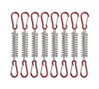 8 pièces Ressort de Tension d'auvent,Accessoires Ressorts de Tension,Ressorts à Ressort de Tension,avec 16 mousquetons,pour Le Camping Tente auvent Accessoires de Fixation