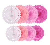 8 Pièces Rose Éventails en Papier,Décoration Suspendre de Fleurs en Papier,Décoration de Fête pour Fiesta,Baptême,Mariage,Fête Prénatale,Fête d'anniversaire,Décoration Murale