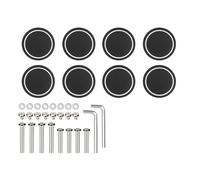 8 pièces roues de valise à roulettes silencieuses ensemble de remplacement en plastique pratique Installation facile compatibilité pratique remplacements de roues de valise