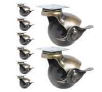 8 Pièces Roulette de Meuble en Cuivre Antique Platine Pivotante | Déplacement Fluide et Souple, Protection des Sols, Usage Polyvalent pour Bibliothèque et Mobilier, Style Bronze Vintage