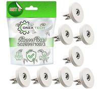 8 Pièces Roulette Lave Vaisselle pour Panier Inférieur Diamètre Ø 40 mm avec le Code Original 5026997100/3 50269971003 pour AEG pour Electrolux pour Zanussi - Garantie de 5 Ans - ONIX TECH