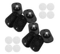 8 Pièces Roulettes Auto-adhésives Universelles Noires en ABS Acier | Rotation 360 Degrés, Direction Flexible, Mouvement Fluide, Protection des Sols, la Cuisine et Salon