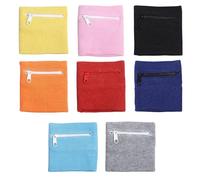 8 Pièces Sac De Poignet À Fermeture Éclair, Sac De Poignet Anti-Transpiration, Bracelet De Sport, Bracelet De Sport Unisexe, Adapté Au Football, Au Basket-Ball, À La Course À Pied Et Au Fitness