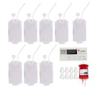 8 Pièces Sac de Sang pour Halloween,350ml Poche de Sang Halloween,Sacs de Sang pour Boire,Sac à Boissons Réutilisable,Sac de Sang Boissons pour Décoration d'halloween,Accessoire Photo pour Cosplay