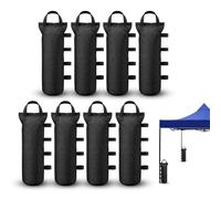 8 Pièces Sac Lestage Tonnelle, Sac de Sable Remplissable, Anti-Vent Stable Poids Tonnelle, Sac de Lestage pour Tonnelles, Sandbag Épais Oxford 800D, Leste pour Pied de Tonnelles Auvent et Tente