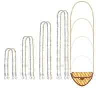 8 Pièces Sacs Bandoulière Femme Chaine 40/60/80/120cm Mousqueton Sac a Main Or Argent Chaine Acier Inoxydable Chaîne de Sac à Main Set,Métal Chaîne Sangle Sac pour Sac à Main Bricolage