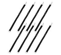 8 Pièces Sangle de Seau Réglable Anneau Métallique et Boucle | Box Temporaire et Remorque, Retrait Rapide, Hauteur Ajustable, Sangle Plate Épaisse, Noir