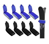 8 Pièces Sangle de Ski,Dispositif Retenue Frein Ski,Attache Ski,Snowboard Binding Straps,Ski à Sangle de Transport Réglable,Bande de Fixation Nylon,pour Snowboard,L'alpinisme,en Plein Air