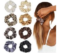 8 Pièces Scrunchies Satin Pour les Cheveux des Femmes Chouchous Cheveux Élastiques Bandeaux Liens Cordes Bandeaux pour Femme Filles
