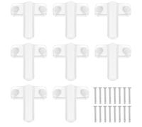8 Pièces Securite Fenetre Anti Effraction Bloqueurs De Fenêtre Avec Vis De Fixation Verrou Fenetre PVC Bloc Fenetre Securite Enfant Verrous De Porte Blancs Pour Sécurité Domestique, Anti-Effraction