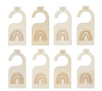 8 Pièces Séparateur Penderie Bebe en Bois Séparateurs de Vêtements de Bébé, Organisateur De Taille De Bébé, Baby Clothes Separators, Diviseur Penderie Bebe du Nouveau-Né à 24 Mois Décor de Cintre (02)