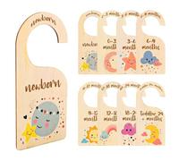 8 Pièces Séparateurs de Placard en Bois pour Bébé, Diviseurs de Garde-Robe Bébé, Organisation de Dressing de 0 à 24 Mois, Vêtements Bébé Organisez pour Classement et Organisation Pratique du Placard