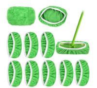 8 Pièces Serpillères Sweeper Mop - Réutilisables Lingettes de Sol Humides 25,4 x 11,5 cm, Recharges lavables- pour Le Nnettoyage des Sols Durs, Sols en Bois, Serpillères.