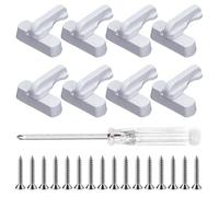 8 Pièces Serrure Fenêtre à Ventail - Serrures, Vis et Tournevis Cross, pour Sécurité Porte Patio, Verrou Fenêtre PVC, Bloc Fenêtre, Compatible avec Fenêtres UPVC, Fenêtres Coulissantes