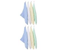 8 Pièces Serviette de Bain Bébé en Coton 6 Couches, Douce | Lavable, Sèche Vite, Devient Plus Souple à Chaque Lavage, Pratique pour Bébé et Tout-petit en Déplacement