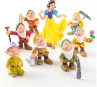 8 pièces/set Blanche-Neige et les Sept Nains Figurines Jouets 6-10cm Princesse Poupées PVC Jouets de collection pour enfants Cadeau d'anniversaire