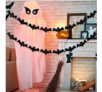 8 pièces Set Décorations de bannière de chauve-souris d'Halloween - Chauves-souris suspendues en papier - Paillettes, convient pour les fêtes festives, les anniversaires, les mariages - Applicable pou