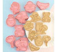 8 pièces/set Moules à biscuits pour la Saint-Valentin et le mariage, lettres "Épouse-moi" et "Je t'aime" en 3D, outils de cuisson de biscuits de mariage Taille UniquePolypropylène