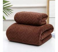 8 pièces/set ou 2 pièces/set ou 1 pièce Ensemble de serviettes en polaire de corail à motif diamant, serviettes douces, absorbantes et non pelucheuses pour la baignoire, les accessoires de salle de ba